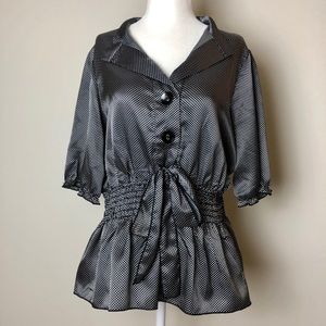 Charlotte Russe Cinched Tie Waist Top